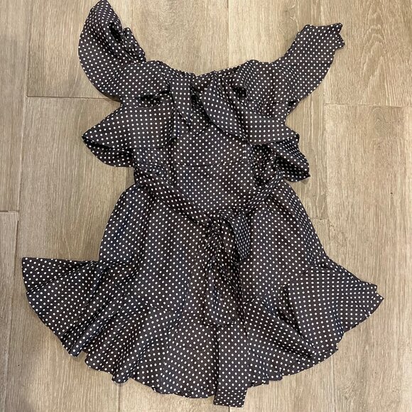 Zimmermann Painted Heart V Neck Dress Charcoal / Cream Size 2/ M - Picture 8 of 8